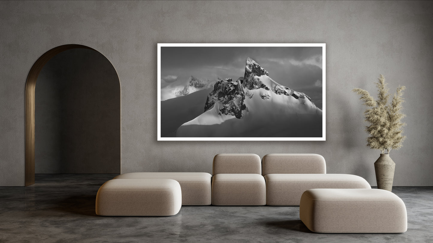 Fine art print of Black Tusk mountain in Whistler Blackcomb backcountry by Jussi Grznar - winter landscape