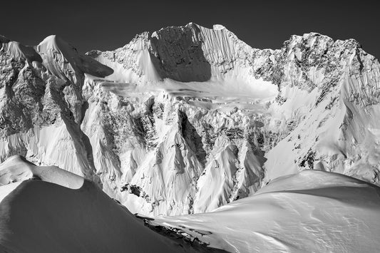 Fine art print of Mount Saugstad mountain in Bella Coola backcountry by Jussi Grznar - winter landscape
