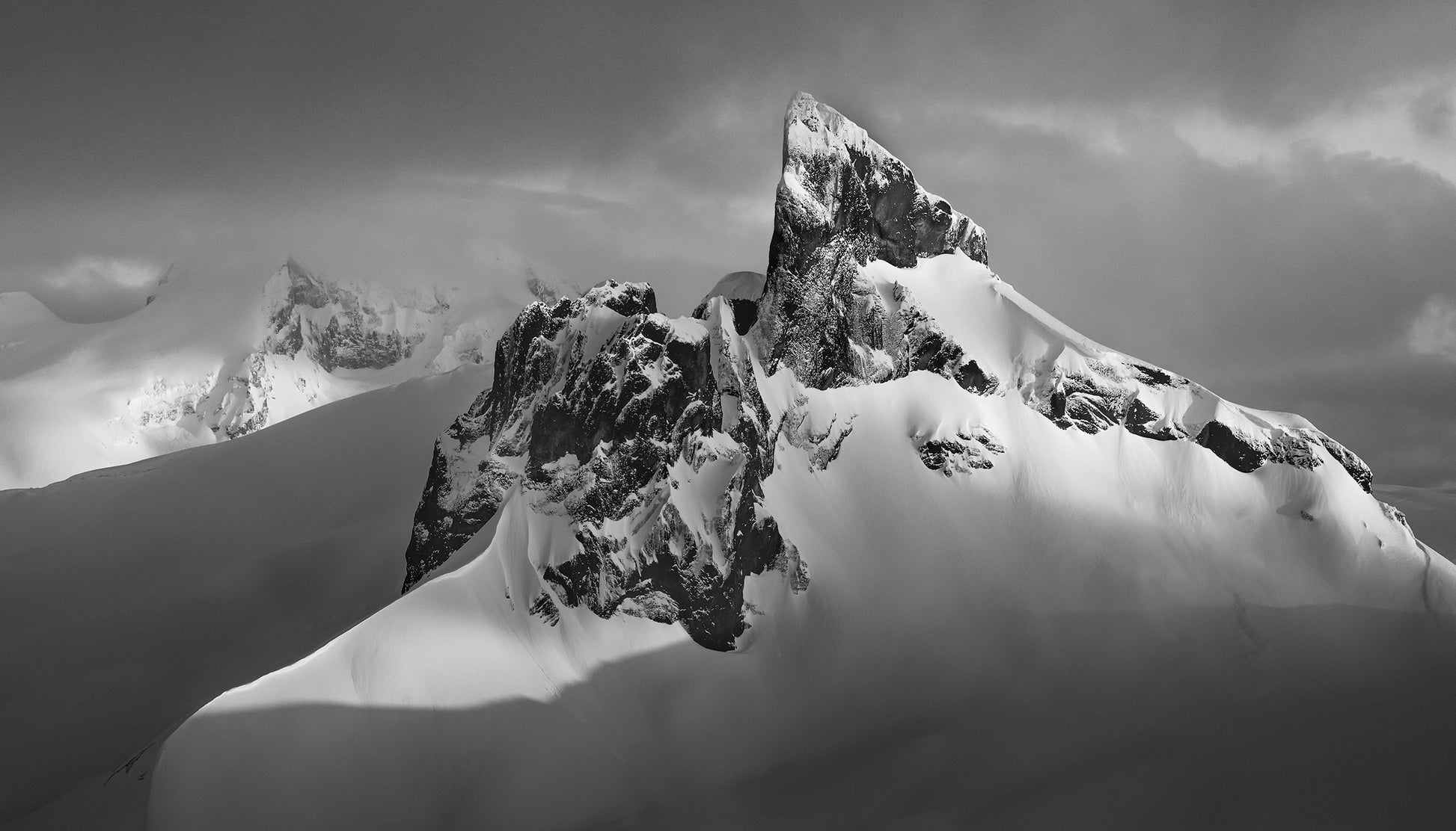 Fine art print of Black Tusk mountain in Whistler Blackcomb backcountry by Jussi Grznar - winter landscape