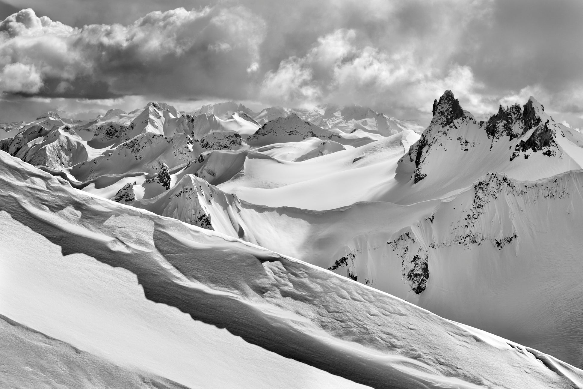 Fine art print of Mount Fee mountain in Whistler Blackcomb backcountry by Jussi Grznar - winter landscape