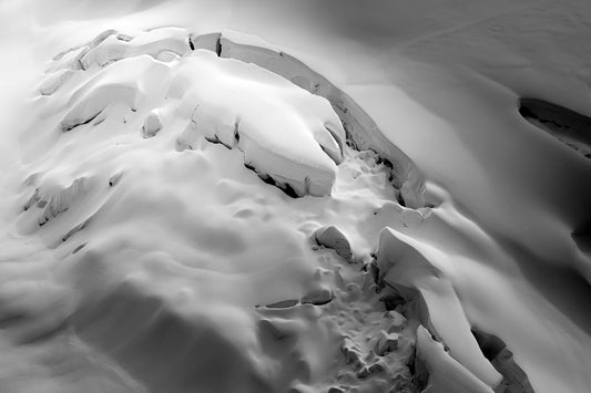 Fine art print of glacier in Whistler Blackcomb backcountry by Jussi Grznar - winter landscape
