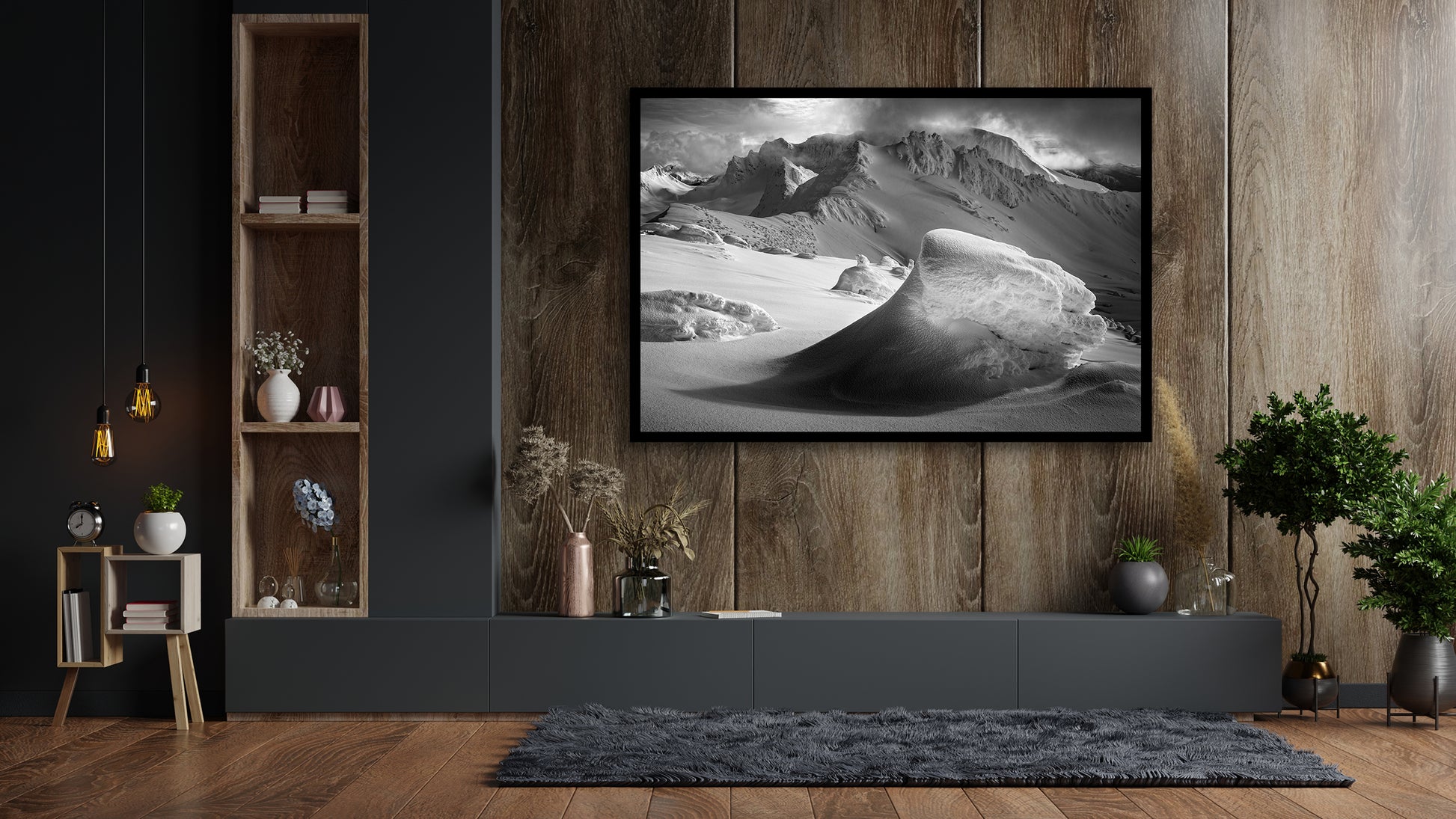 Snowy mountain fine art photography by Jussi Grznar – Whistler Blackcomb backcountry in winter